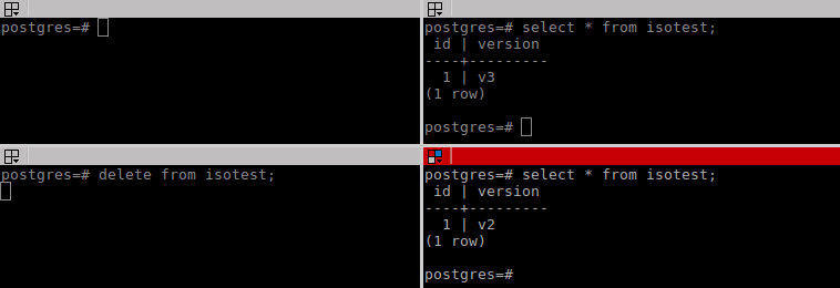 Уровни изоляции транзакций с примерами на PostgreSQL - 10 Read Committed