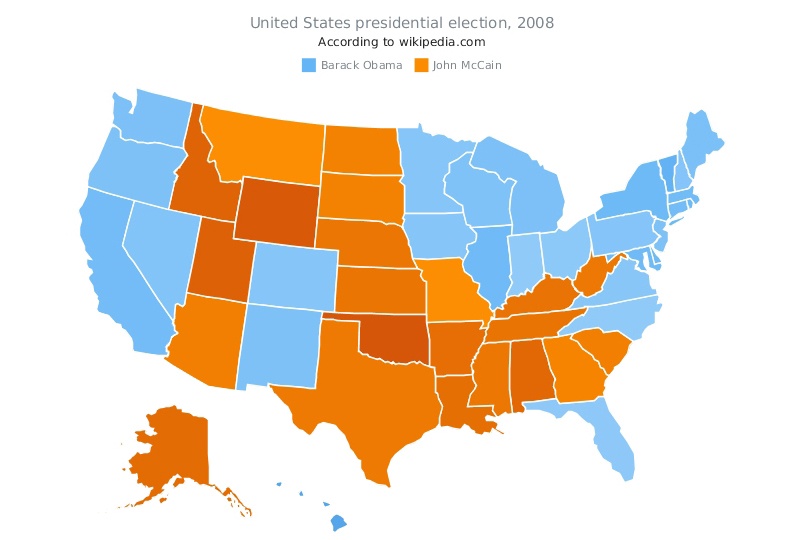 AnyMap – US Presidential Election 2008
