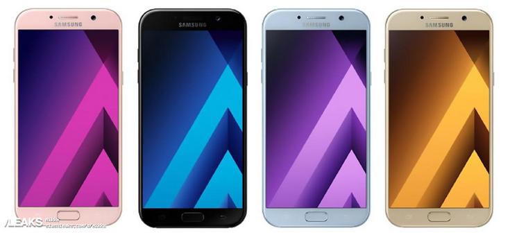 Смартфоны Samsung Galaxy A будут доступны в чёрном, золотом, розовом и голубом цветах 
