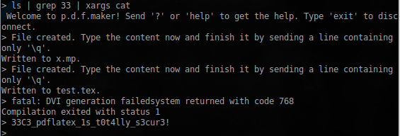33C3 CTF Эксплуатируем уязвимость LaTeX'а в задании pdfmaker - 1