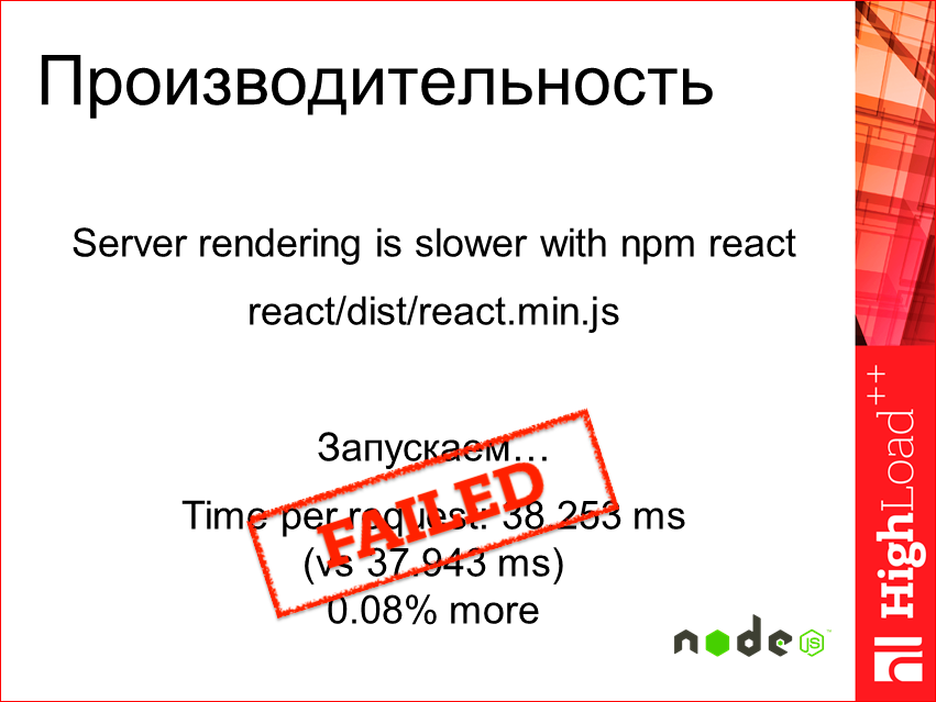 Изоморфные React-приложения: производительность и масштабирование - 46 Изоморфные React-приложения: производительность и масштабирование - 46