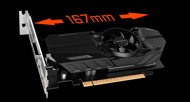 Видеокарты Gigabyte GTX 1050 OC Low Profile 2G и GTX 1050 Ti OC Low Profile 4G выделяются габаритами