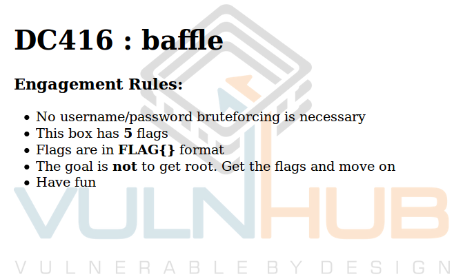 VulnHub: Реверсим всё что можно в DC416 Baffle - 1