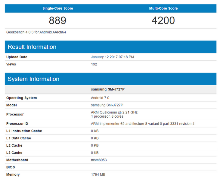 Samsung Galaxy J7 будет основан на SoC Snapdragon 626