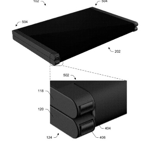 Microsoft запатентовала смартфон со сгибающимся дисплеем