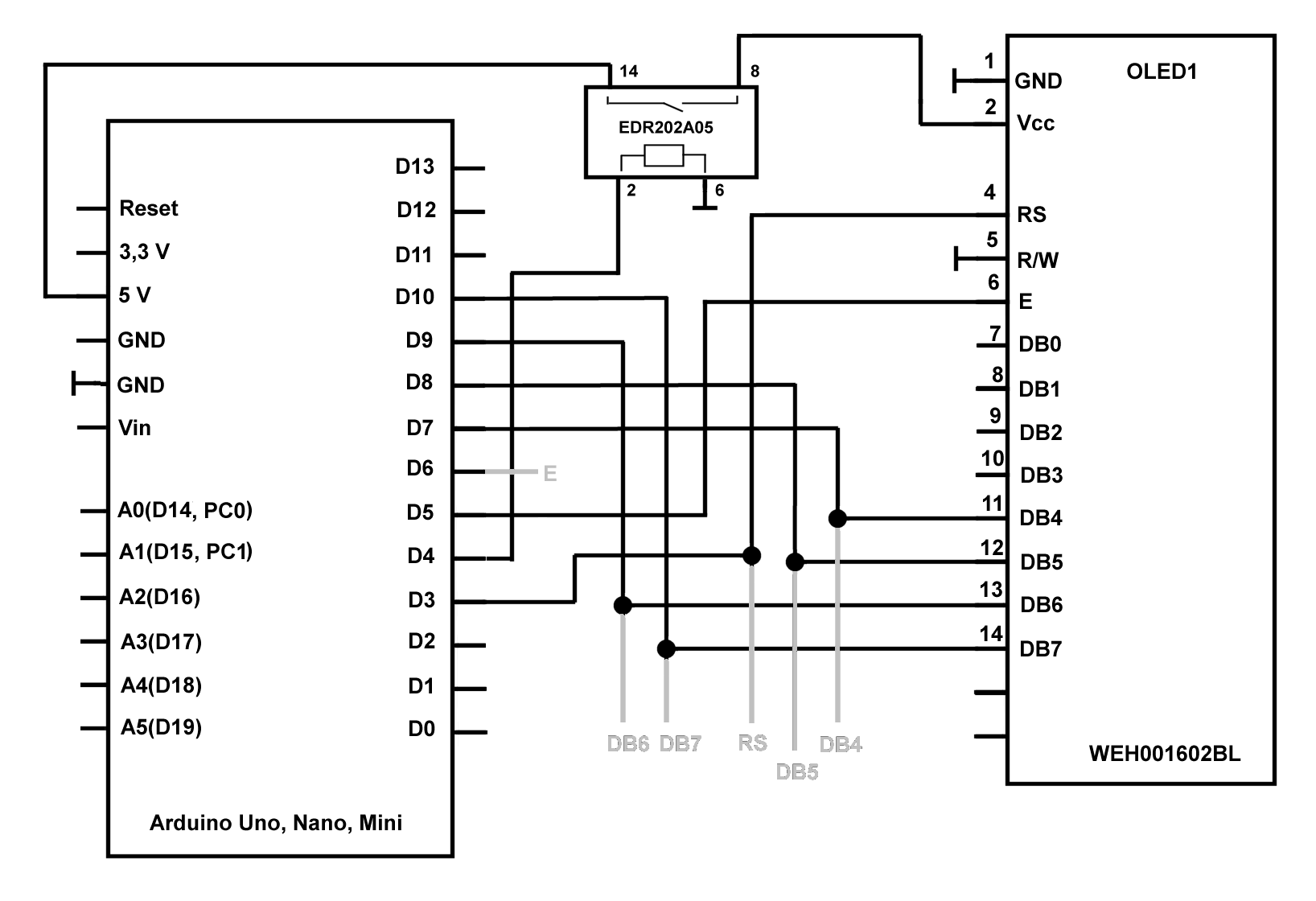 Ардуино нано и дисплей 1602 схема подключения