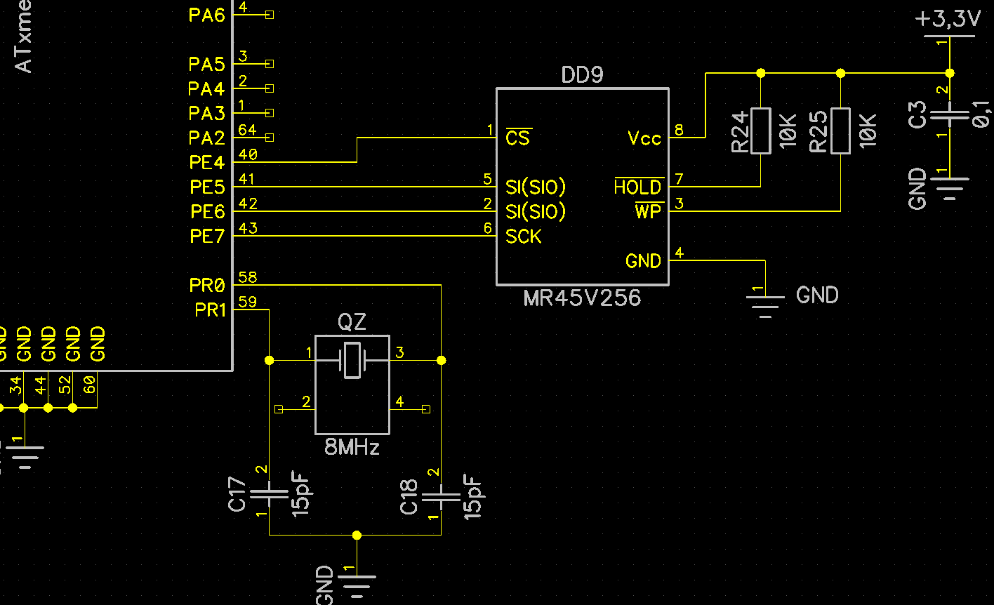 Подключение Xmega к FRAM по SPI - 1 image