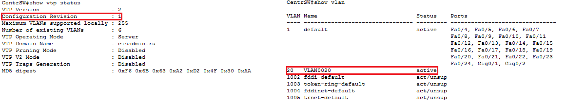 Основы компьютерных сетей. Тема №6. Понятие VLAN, Trunk и протоколы VTP и DTP - 99