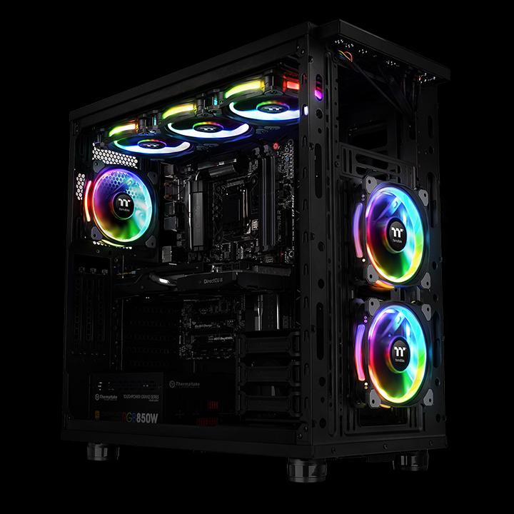 Приз за самое емкое название уходит комплекту Thermaltake Riing Plus 12 LED RGB Radiator Fan TT Premium Edition