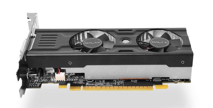 Обе новые карты Galax GTX 1050 и 1050 Ti использую низкопрофильные печатные платы