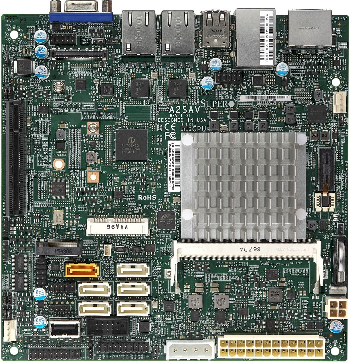 Плата Supermicro A2SAV базируется на новом ЦП Atom x5-E3940