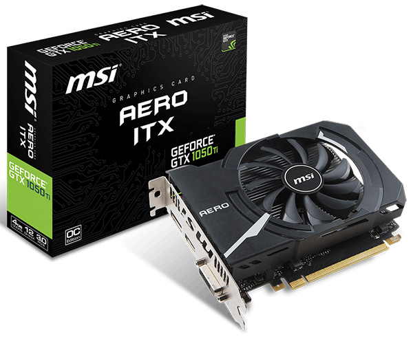 MSI GeForce GTX 1050 Ti 4 GB Aero ITX OC