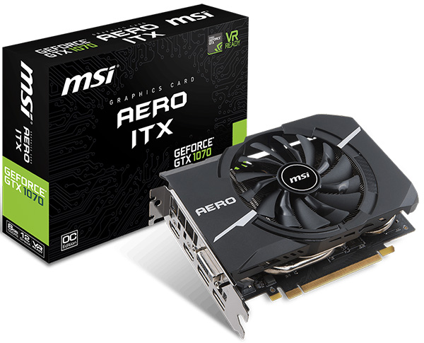 MSI GeForce GTX 1070 8 GB Aero ITX OC