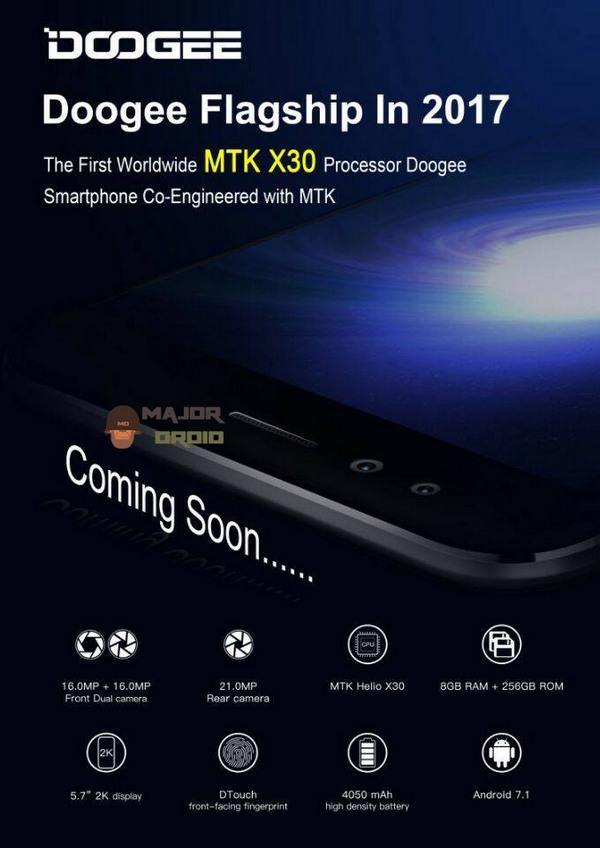 Doogee обещает выпустить первый смартфон с SoC Helio X30