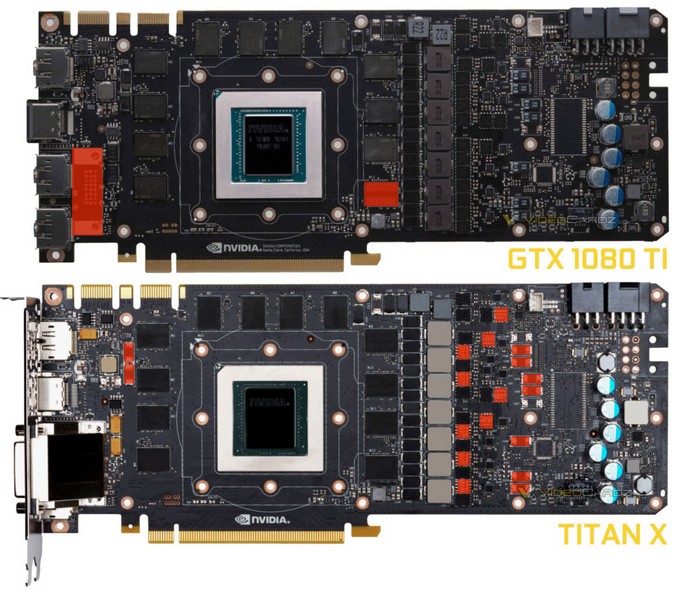 Видеокарта GeForce GTX 1080 Ti почти полностью копирует Titan X