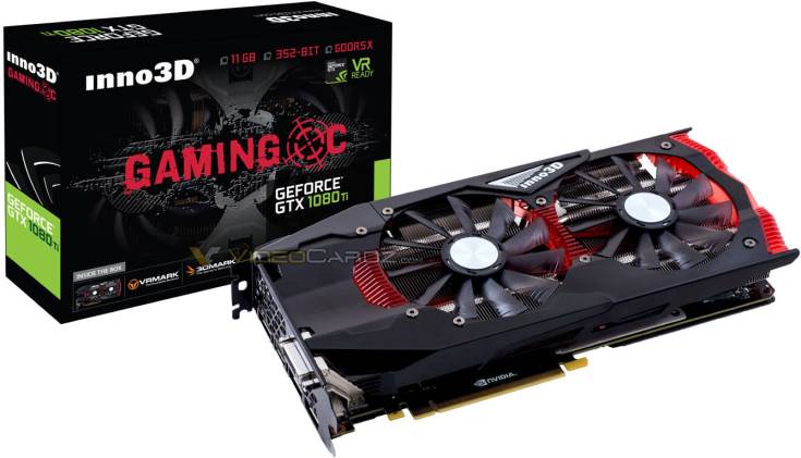 Частоты GPU 3D-карт Inno3D GeForce GTX 1080 Ti Gaming OC и Twin X2 неизвестны