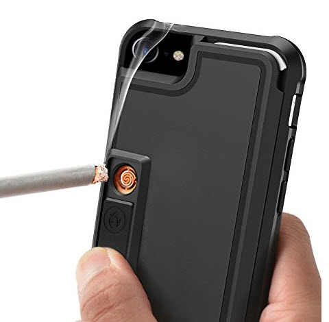 Чехол ZVE для смартфона iPhone 7 включает прикуриватель для сигарет и открывалку 