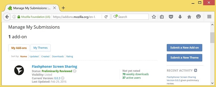 Скриншаринг на сайте по WebRTC из браузера Mozilla Firefox - 11 Скриншаринг на сайте по WebRTC из браузера Mozilla Firefox - 11