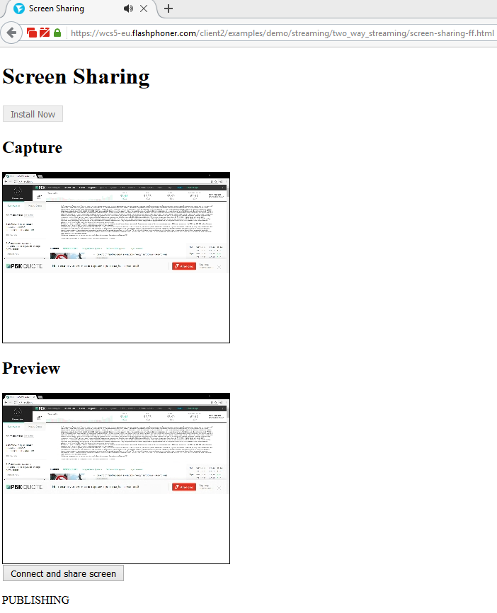 Скриншаринг на сайте по WebRTC из браузера Mozilla Firefox - 12