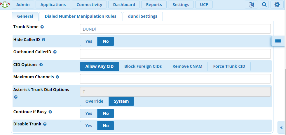 Настройка DUNDi в Asterisk, под управлением FreePBX - 3