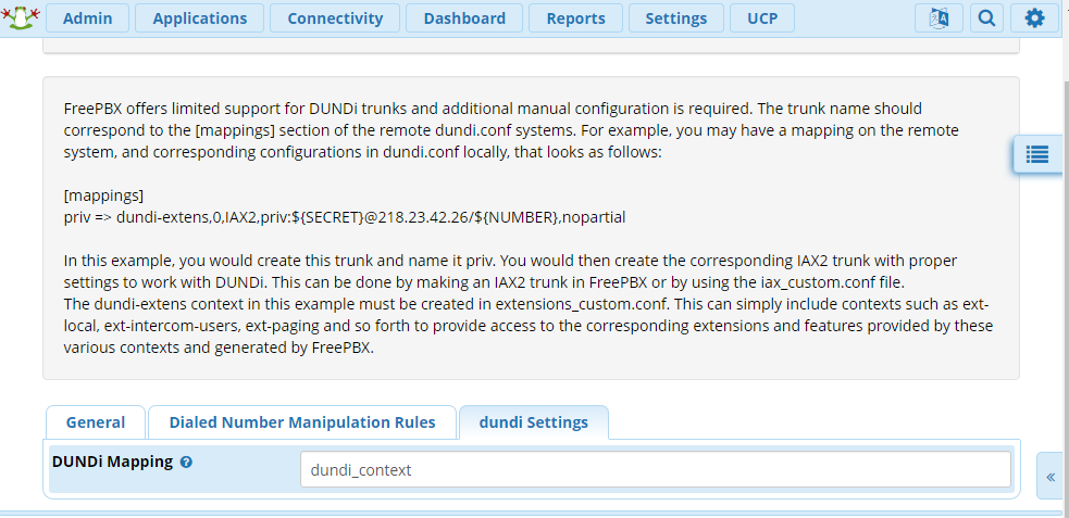 Настройка DUNDi в Asterisk, под управлением FreePBX - 4