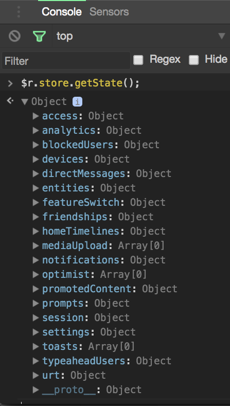 Взгляд в Redux Store мобильной версии Twitter - 3 Tweeets list
