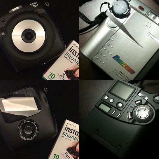 Fujifilm Instax Square SQ10 и Fujifilm Finepix PR21