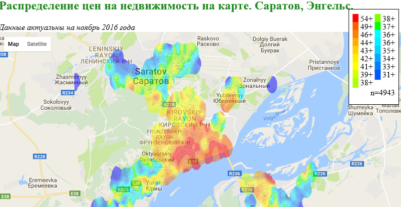 Статистика по стоимости недвижимости — визуализация на карте - 6