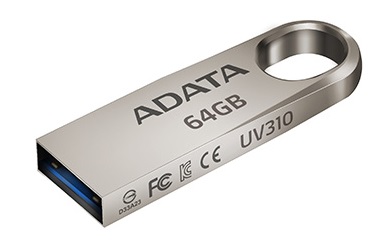 Накопитель Adata UV310 заключен в цинковый корпус