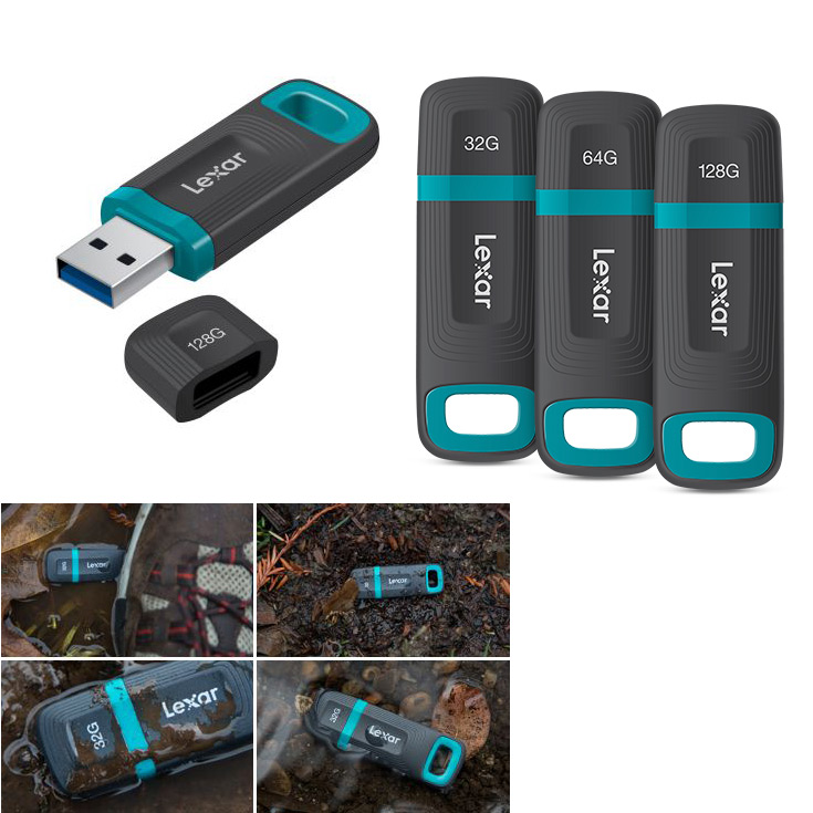 Флэшка Lexar JumpDrive Tough выпускается объемом 32, 64 и 128 ГБ