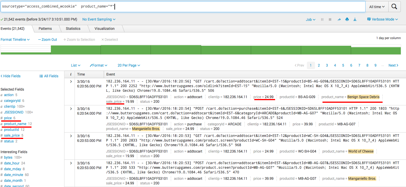 Splunk. Введение в анализ машинных данных — часть 2. Обогащение данных из внешних справочников и работа с гео-данными - 6