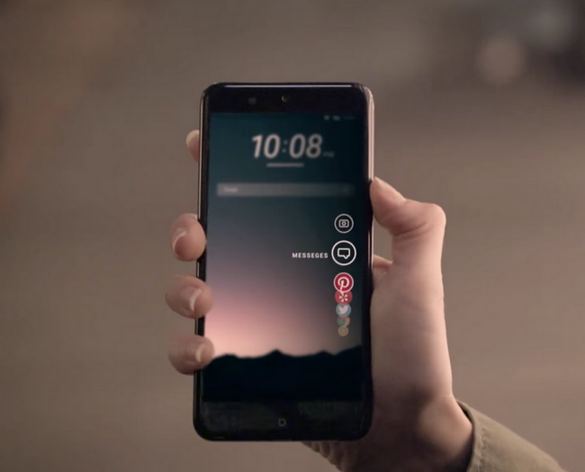 Смартфон HTC U с сенсорными боковыми панелями Edge Sense должны представить в апреле