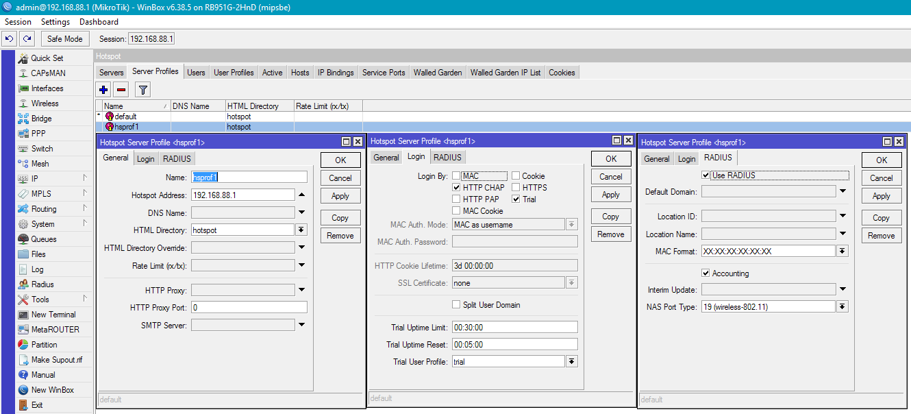 Организация HotSpot на оборудовании MikroTik с авторизацией через SMS - 4 Организация HotSpot на оборудовании MikroTik с авторизацией через SMS - 4