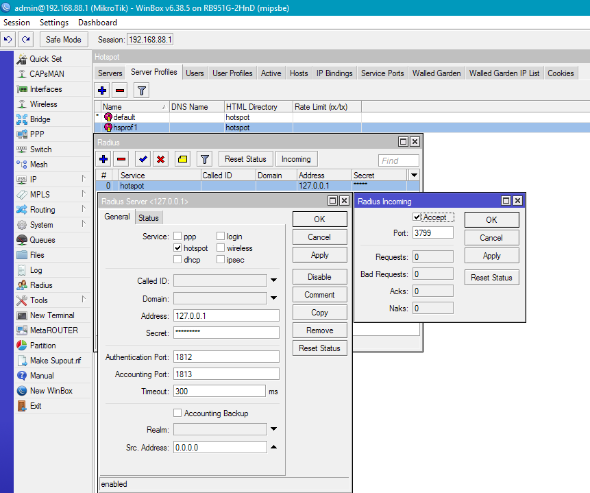 Организация HotSpot на оборудовании MikroTik с авторизацией через SMS - 5