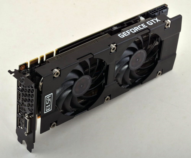 В отличие от референсного образца, ELSA GeForce GTX 1080 Ti S.A.C имеет разъем видеовыхода DVI-D