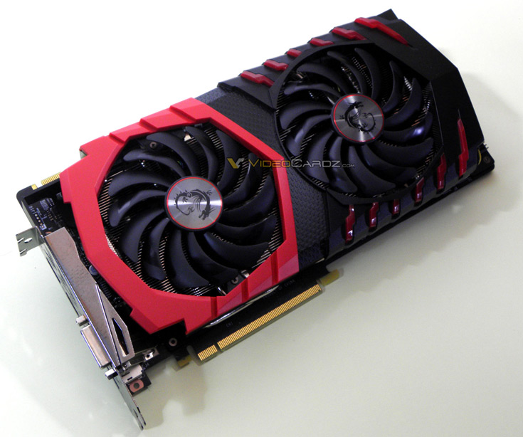 Конструкция системы охлаждения 3D-карты MSI GeForce GTX 1080 Gaming X Plus включает два вентилятора