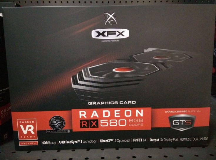 Появились изображения карт Radeon RX 580 и RX 570 в оригинальном исполнении