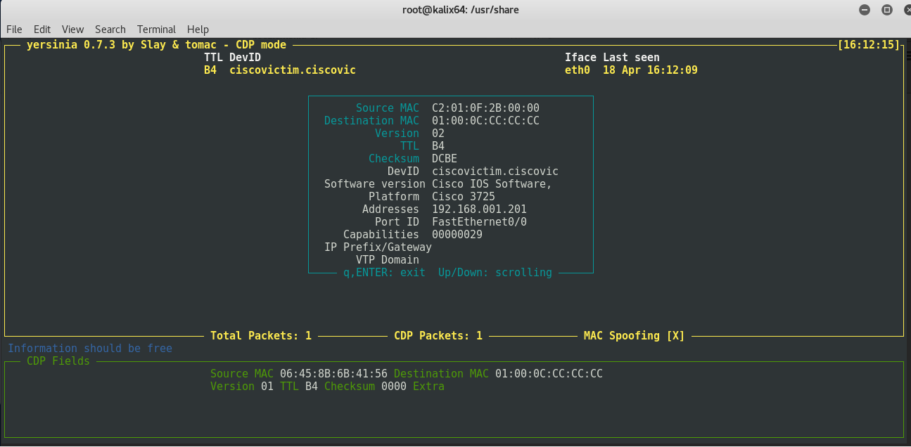 Атаки на сетевое оборудование с Kali linux - 10