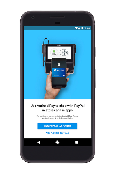 Android Pay позволит привязывать аккаунты PayPal