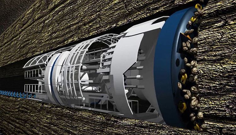 Проходческий щит Илона Маска прибыл к яме на парковке SpaceX - 7 Проходческий щит Илона Маска прибыл к яме на парковке SpaceX - 7