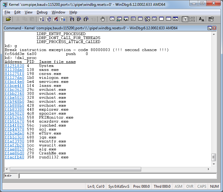 Как удалённо отлаживать через WinDbg не включая отладочный режим Windows - 9 Как удалённо отлаживать через WinDbg не включая отладочный режим Windows - 9