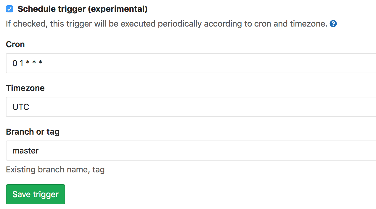 Вышел GitLab 9.1: Service Desk, Burndown Charts и канареечные развертывания - 23 Scheduled Pipeline Trigger