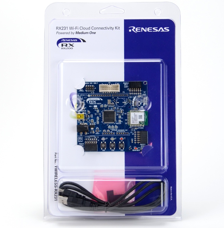 Основой набора Renesas RX231 Wi-Fi Cloud Connectivity Kit служит микроконтроллер Renesas RX231