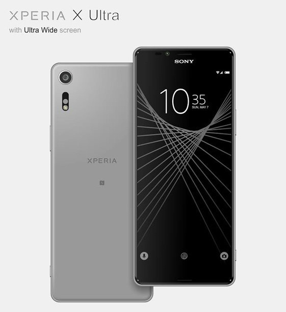 Дисплей смартфона Sony Xperia X Ultra диагональю 6,4 дюйма имеет соотношение сторон 21:9