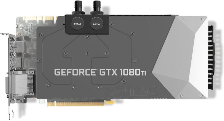 В оформлении 3D-карты Zotac GTX 1080 Ti ArcticStorm применена светодиодная подсветка