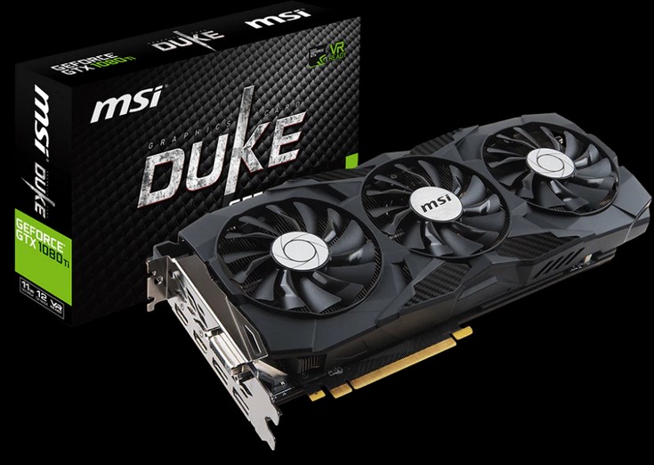 MSI представила парочку карт GeForce GTX 1080 Ti Duke