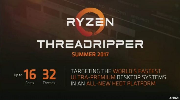 CPU AMD Threadripper появятся на рынке летом