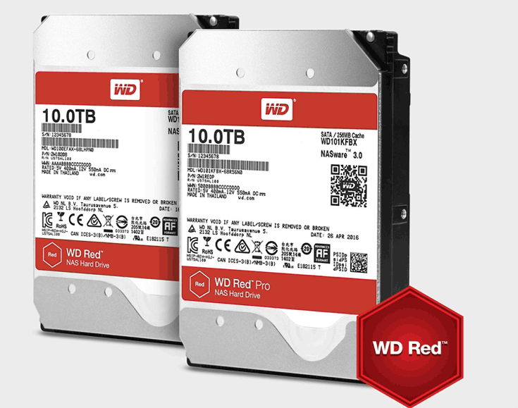 Накопители WD Red и WD Red Pro предназначены для NAS