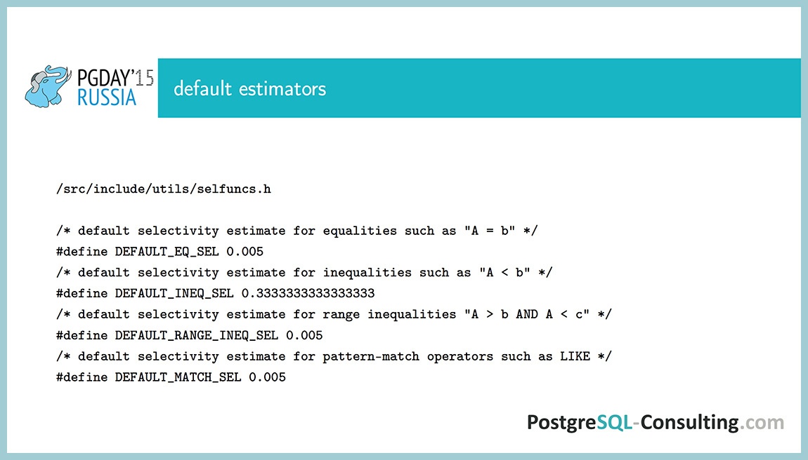 Использование статистики в PostgreSQL для оптимизации производительности — Алексей Ермаков - 23