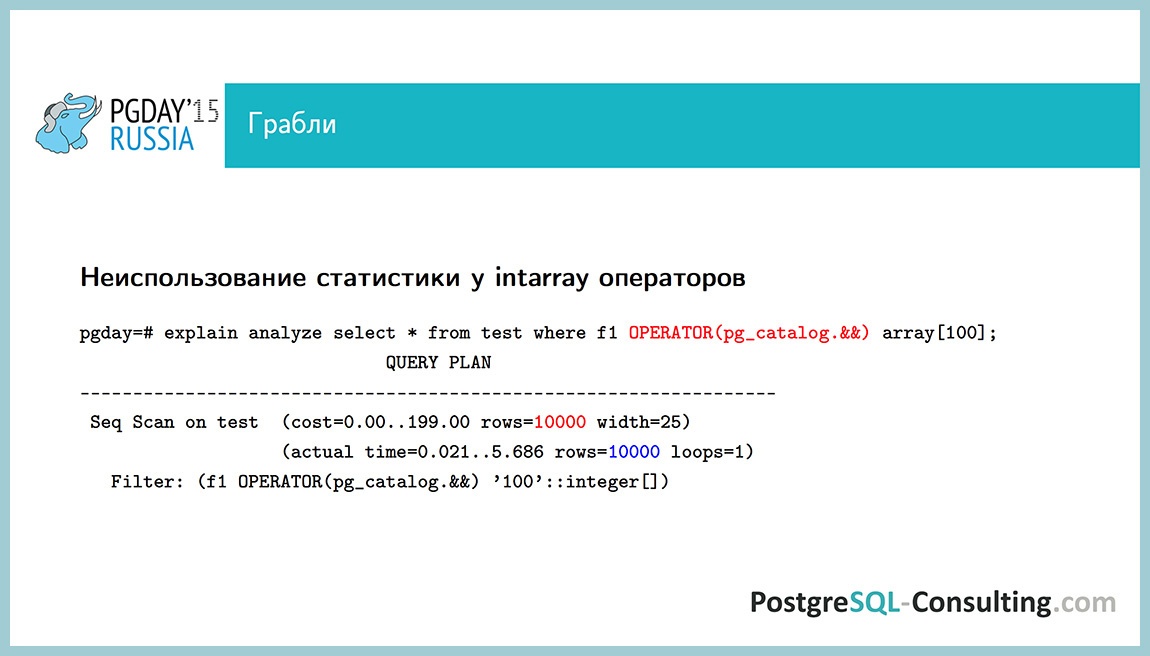 Использование статистики в PostgreSQL для оптимизации производительности — Алексей Ермаков - 42